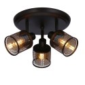 Lampa sufitowa plafon kawowe złoto bursztyn 3x40W Canabera Candellux 98-83098