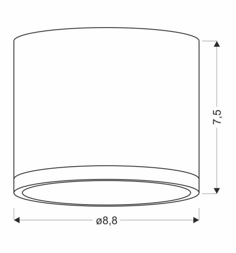 Lampa sufitowa złoto czarna 8,8x7,5cm Tuba Candellux 2275956