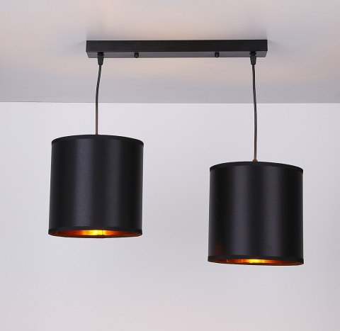 Lampa wisząca czarna 2xE27 Candida 31-00583
