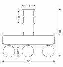 Lampa wisząca mosiądz biała 3xG9 Jove 33-01573