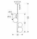 Lampa wisząca mosiądz biała 4xG9 Cordel 34-01559