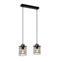 Lampa wisząca sufitowa czarna listwa 2xE27 Glob 32-00361