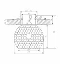 Oprawa stropowa ażurowa chrom z kryształkami bursztynowa SK-74 Candellux 2203980