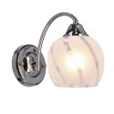 PREGO LAMPA KINKIET CHROMOWY E27 KLOSZ BEZBARWNY