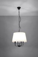 Pasteri lampa wisząca czarny matowy 4x40w e14 abażur beżowy 31-01368