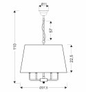 Pasteri lampa wisząca czarny matowy 4x40w e14 abażur beżowy 31-01368