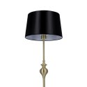 Prima gold lampa podłogowa złoty satynowy 1x60W E27 abażur czarny