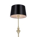 Prima gold lampa podłogowa złoty satynowy 1x60W E27 abażur czarny