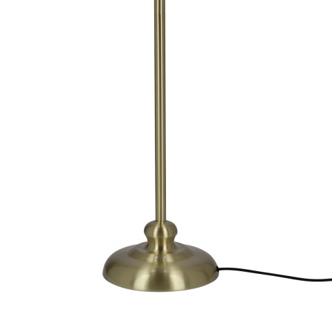 Prima gold lampa podłogowa złoty satynowy 1x60W E27 abażur czarny