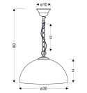 SUGAR LAMPA WISZĄCA 1X60W E27 CHROMOWY/SREBRNY