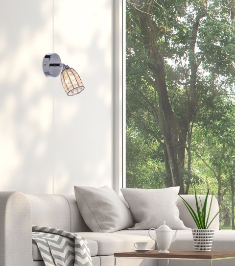 Shiba lampa kinkiet chromowy 1x15w g9 klosz bezbarwny Shiba lampa kinkiet chromowy 1x15w g9 klosz bezbarwny