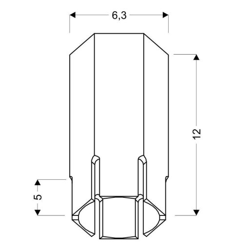 TUBA CZARNA SZEŚCIOBOK KRÓTKI CANDELLUX 2282831