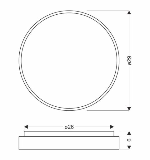 Texas lampa sufitowa plafon 15w led 29 cm klosz biały