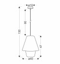 Africa lampa wisząca 40 czarny 1x40W E27 abażur beżowy+biały