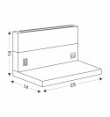 Anet lampa kinkiet drewniany+biały z półką 2x4W LED 4000K