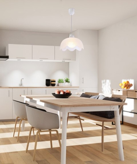 Bratek lampa wisząca 25 1x60W E27 klosz biały