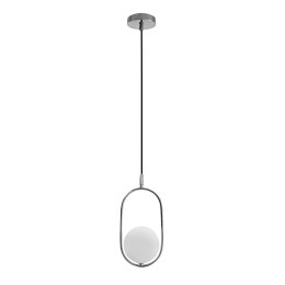 Cordel lampa wisząca chromowy 1x20W G9 klosz biały