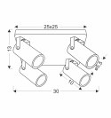 Gary lampa sufitowa plafon czarny 4x15W GU10 klosz czarny