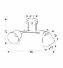 Greco Lampa Sufitowa Czarny+Złoty 2X40 E27 Klosz Biały