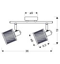 Lampa sufitowa kawowe złoto klosz bursztyn 2x40W Canabera Candellux 92-81766