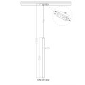 Lampa wisząca Lungo 1 do szynoprzewodu 1F 1xG9 złota LP-894/1P GD 1F