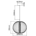 Lampa wisząca Treviso mała 3000K 1xLED czarna LP-798/1P S3 BK