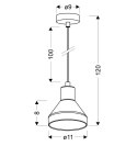 Lampa wisząca czarna/złota szklany klosz Gregory Candellux 31-51622