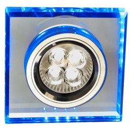 SS-22 CH/TR+BL GU10 50W+led smd 2,1W niebieski 230V chrom opr. strop. stała kwa