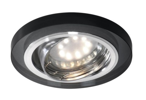 SSU-15 CH/BK MR16 chrom opr. strop. uchyl. okrągła szkło czarne