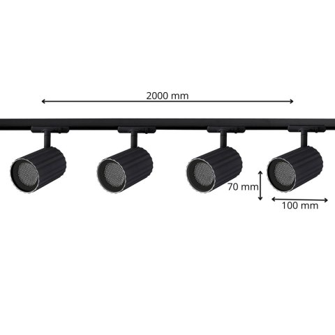 Tokio SET 1F 4xGU10 czarny LP-787 SET 1F BK