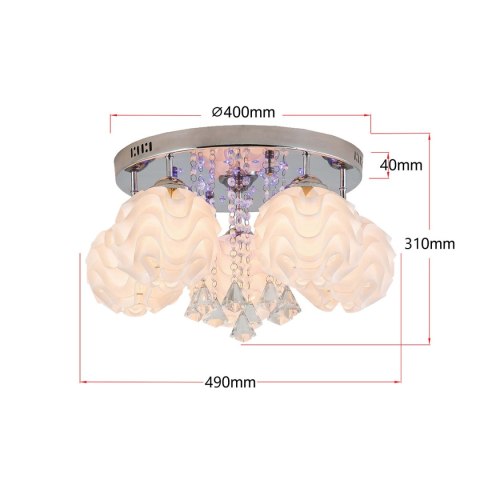 Plafon Sada 5xE14 biały/srebrny LP-119/5C