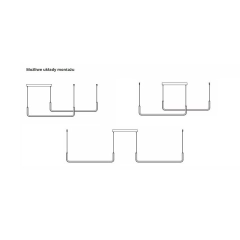 Lampa wisząca Malawi 2xLED czarna LP-1015/2P Tuya Smart