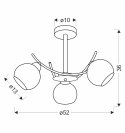 AMOS Lampa wiszaca chromowy 3x40W E27 klosz biały