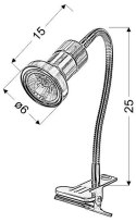 Arkon lampka klips 1x50W GU10 satyna nikiel+chrom bez żarówek