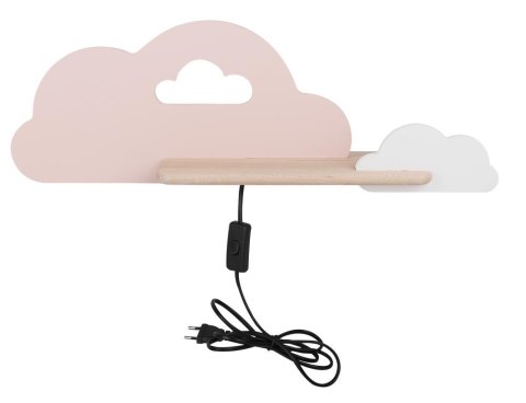 Cloud lampa kinkiet 5W LED 4000K iq kids z przew różowy+biały