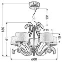 LAMPA SUFITOWA WISZĄCA CANDELLUX AMBROSIA 35-33918 E14 + LED MIEDZIANY