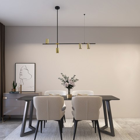 Lampa wisząca Arizona 4xGU10 czarno/złota LP-074/4PL BK/GD