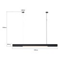 Lampa wisząca Cali L LED CCT Tuya czarna LP-1301/1P L BK Smart