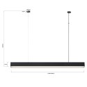 Lampa wisząca Luci L LED CCT Tuya czarna LP-1401/1P L BK Smart