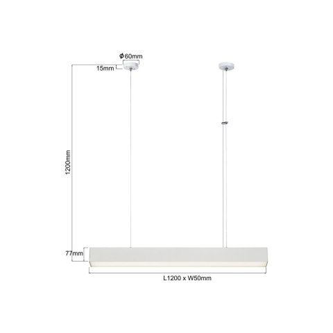 Lampa wisząca Luci M LED CCT Tuya biała LP-1401/1P M WH Smart