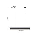 Lampa wisząca Luci M LED CCT Tuya czarna LP-1401/1P M BK Smart