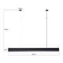 Lampa wisząca Mira L LED CCT Tuya czarna LP-1201/1P L BK Smart
