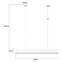 Lampa wisząca Mira M LED CCT Tuya biała LP-1201/1P M WH Smart