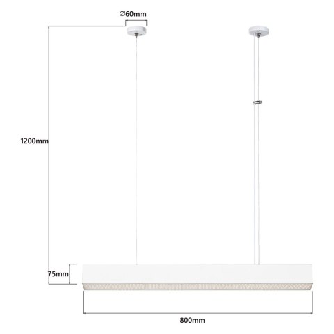 Lampa wisząca Mira M LED CCT Tuya biała LP-1201/1P M WH Smart