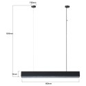 Lampa wisząca Mira M LED CCT Tuya czarna LP-1201/1P M BK Smart