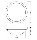 Roda plafon 28 1x60W E27 chrom IP44