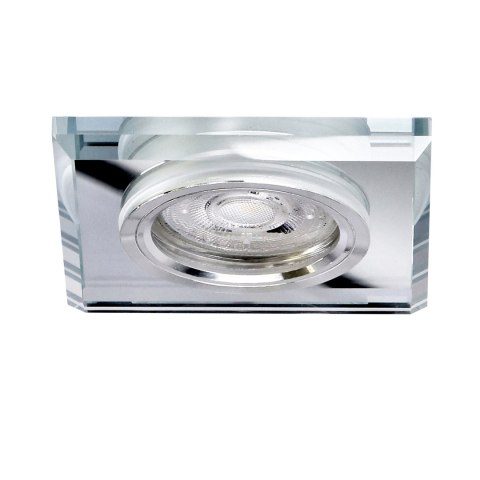 SS-13 CH/WH MR16 chrom opr. strop. stała kwadratowa szkło bezbarwne