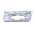 SS-13 CH/WH MR16 chrom opr. strop. stała kwadratowa szkło bezbarwne