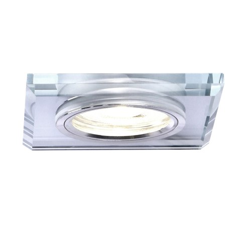 SS-13 CH/WH MR16 chrom opr. strop. stała kwadratowa szkło bezbarwne