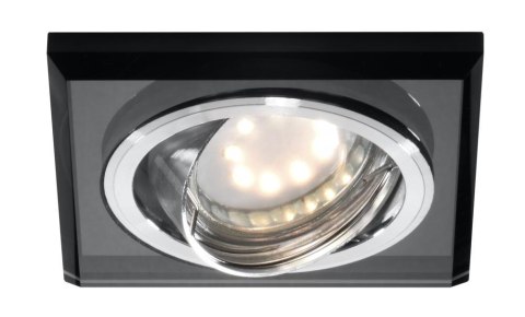 SSU-13 CH/BK MR16 chrom opr. strop. uchyl kwadratowa szkło czarne